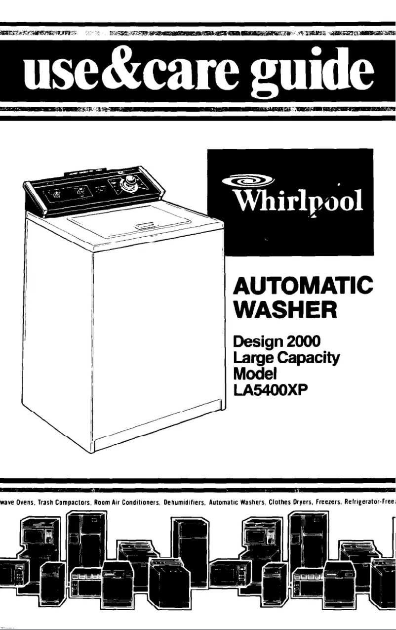 Page 1 de la notice Manuel utilisateur Whirlpool LA5400XP