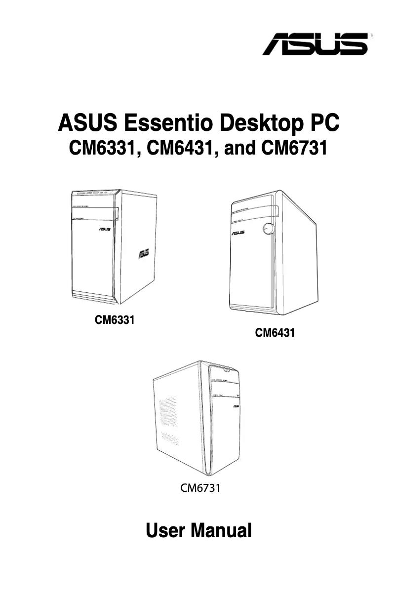 Page 1 de la notice Manuel utilisateur Asus Essentio CM6431