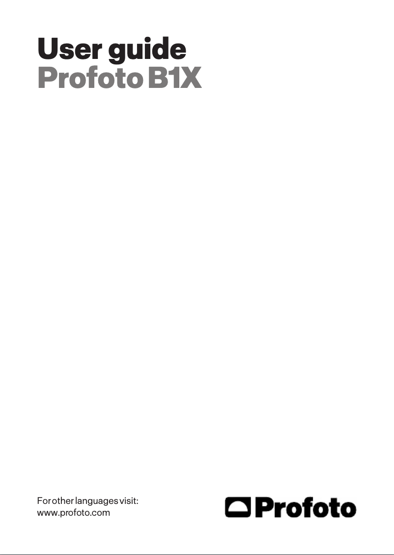 Image de la première page du manuel de l'appareil B1X Location Kit 500 AirTTL