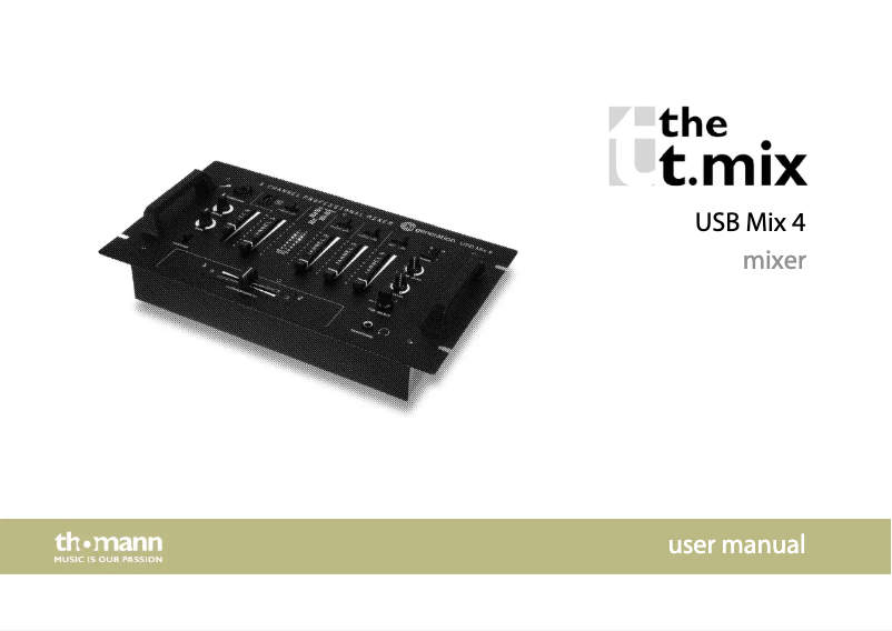 Page n°1 - Manuel utilisateur Fun Generation USB Mix 4