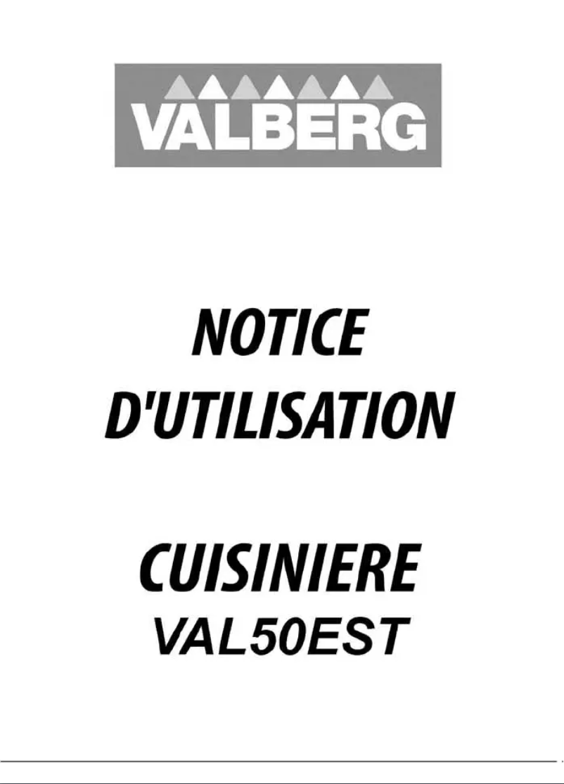 Image de la première page du manuel de l'appareil VAL50EST