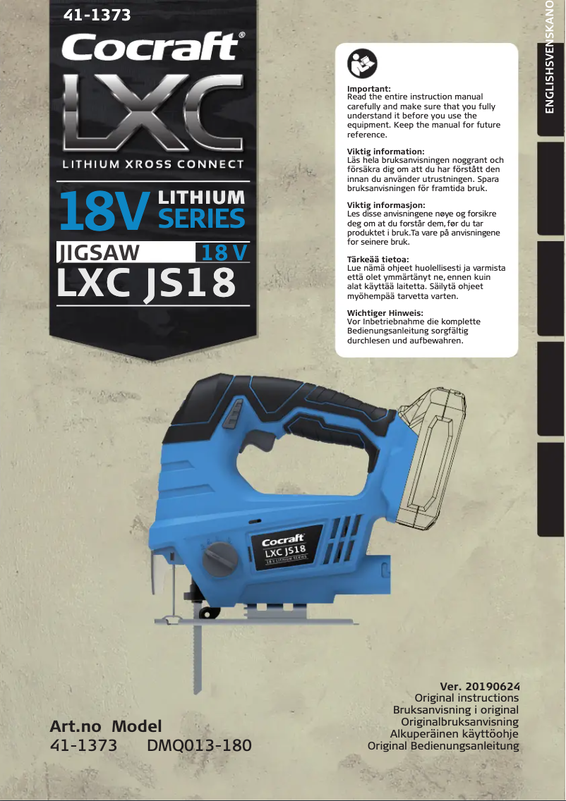 Image de la première page du manuel de l'appareil LXC JS18