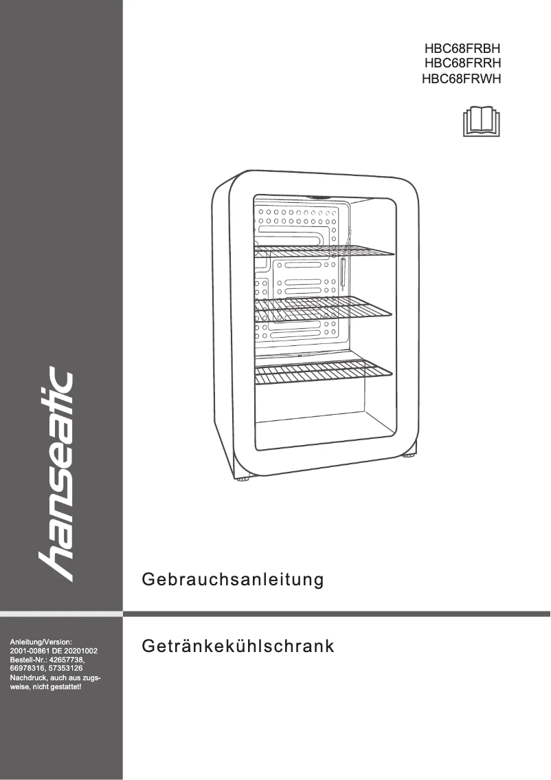 Página 1 del manual Manual de usuario Hanseatic HBC68FRRH