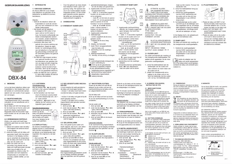 Image de la première page du manuel de l'appareil DBX-84