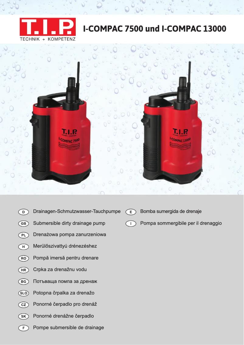 Page 1 de la notice Manuel utilisateur T.I.P. I-COMPAC 13000