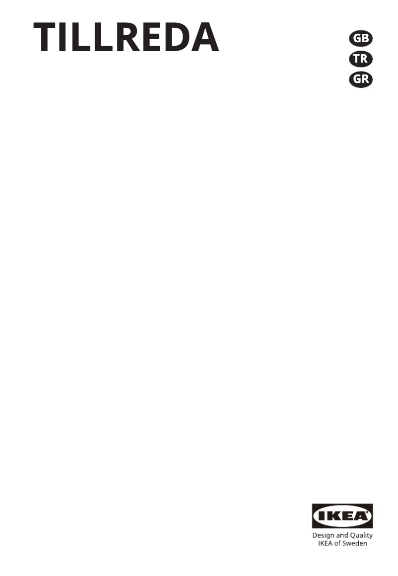 Page 1 de la notice Manuel utilisateur Ikea TILLREDA 904.971.66