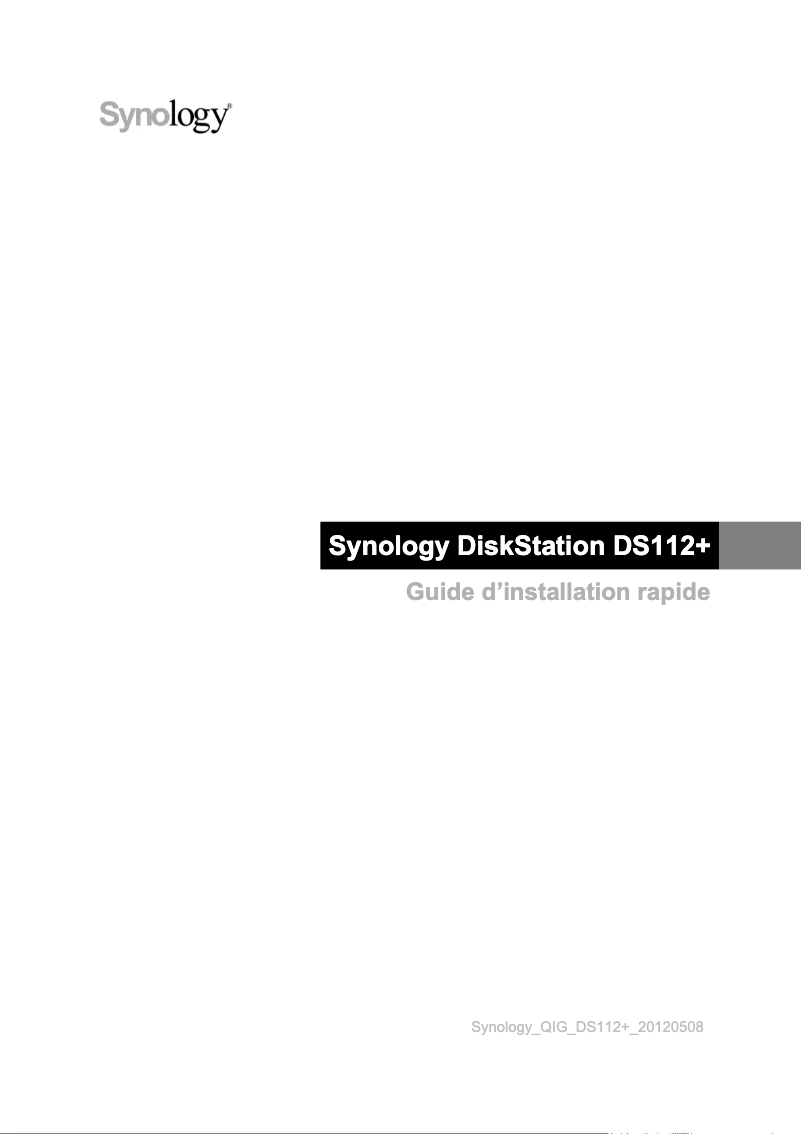 Image de la première page du manuel de l'appareil DiskStation DS112+