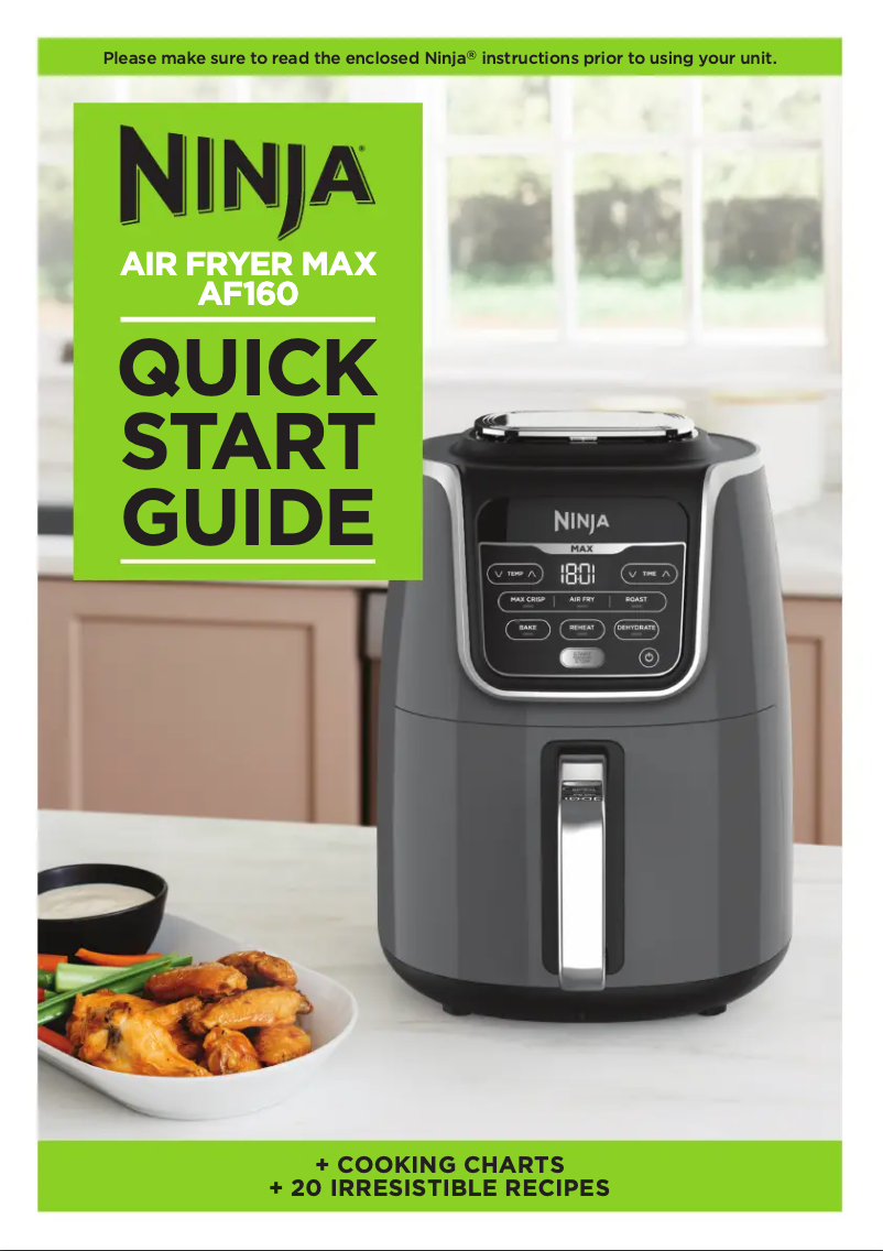 Página 1 del manual Guía de inicio rápido Ninja Air Fryer Max AF160EU