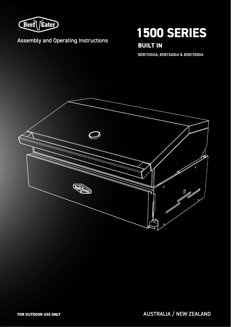Page 1 de la notice Manuel utilisateur BeefEater 1500 Series BDB1540GA