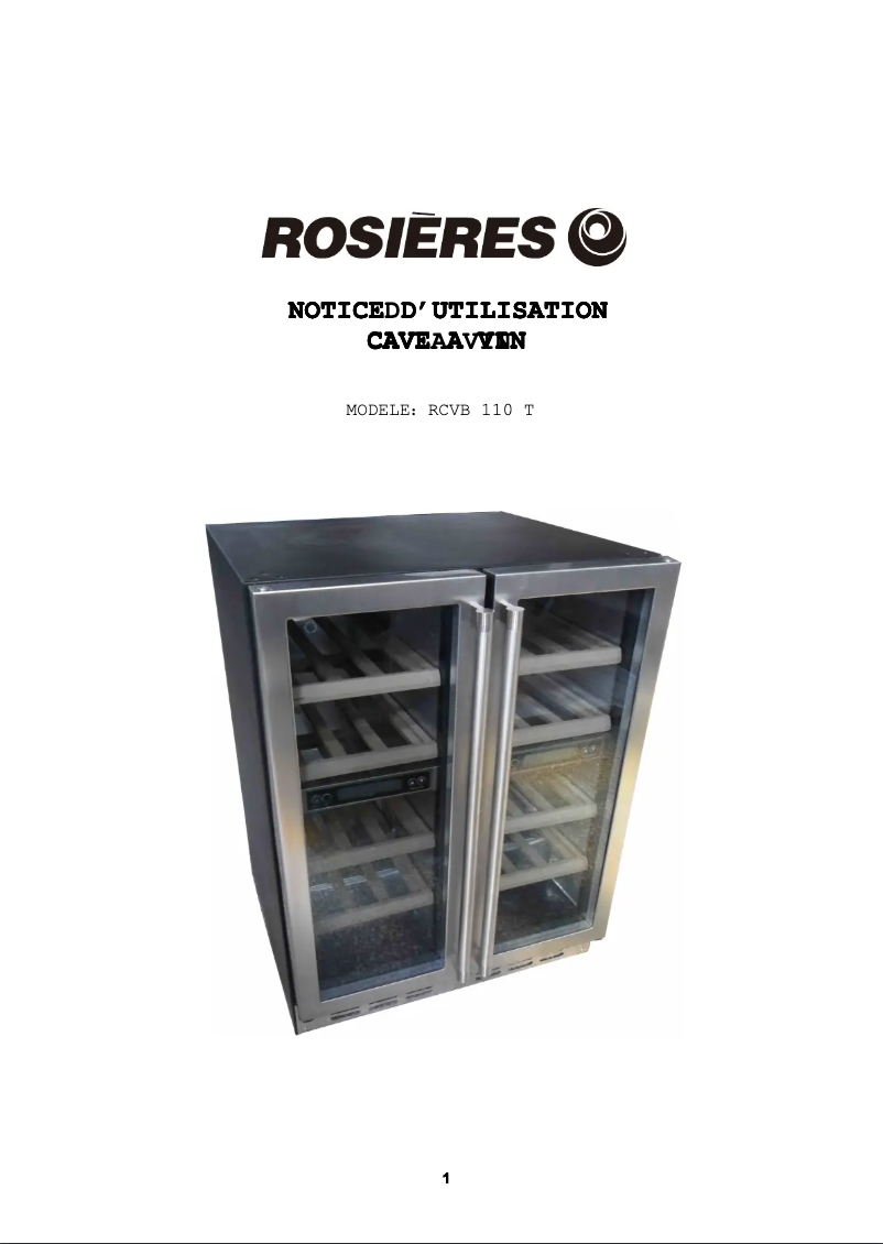 Imagen de la primera página del manual del dispositivo RCVB 110 T