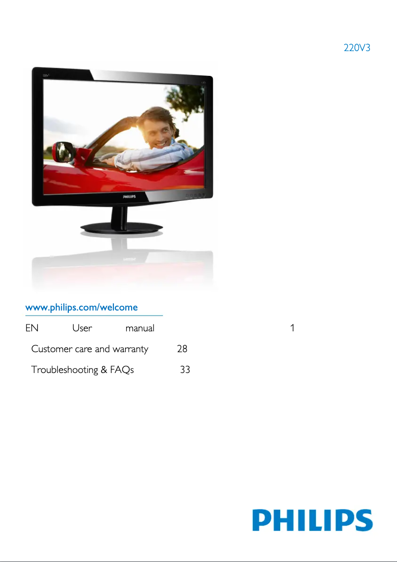 Página 1 del manual Manual de usuario Philips 220V3AB