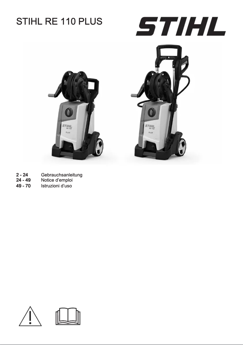 Page 1 de la notice Manuel utilisateur Stihl RE 110