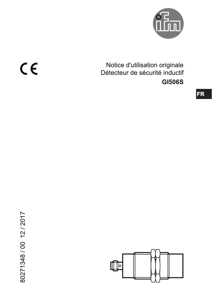 Page n°1 - Manuel utilisateur IFM GI506S