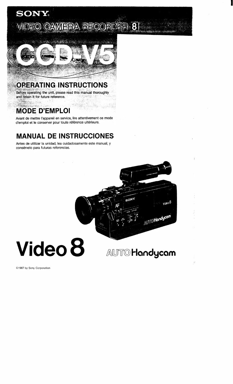 Página 1 del manual Manual de usuario Sony CCD-V5