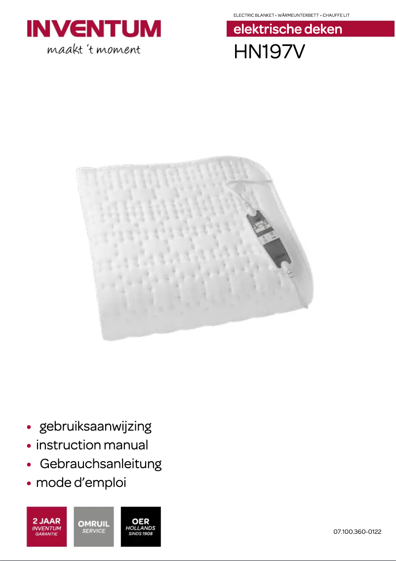 Image de la première page du manuel de l'appareil HN197V