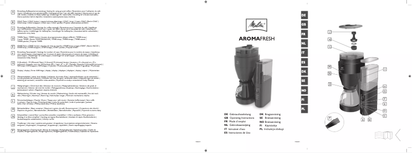 Page 1 de la notice Manuel utilisateur Melitta AromaFresh