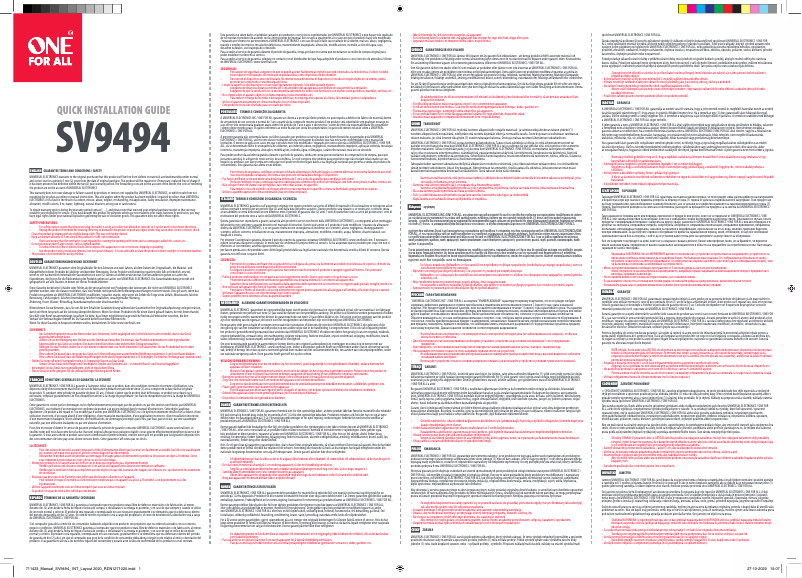 Image de la première page du manuel de l'appareil SV 9494