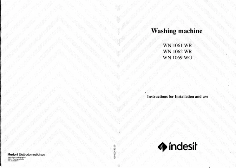 Página 1 del manual Manual de usuario Indesit WN1069WG