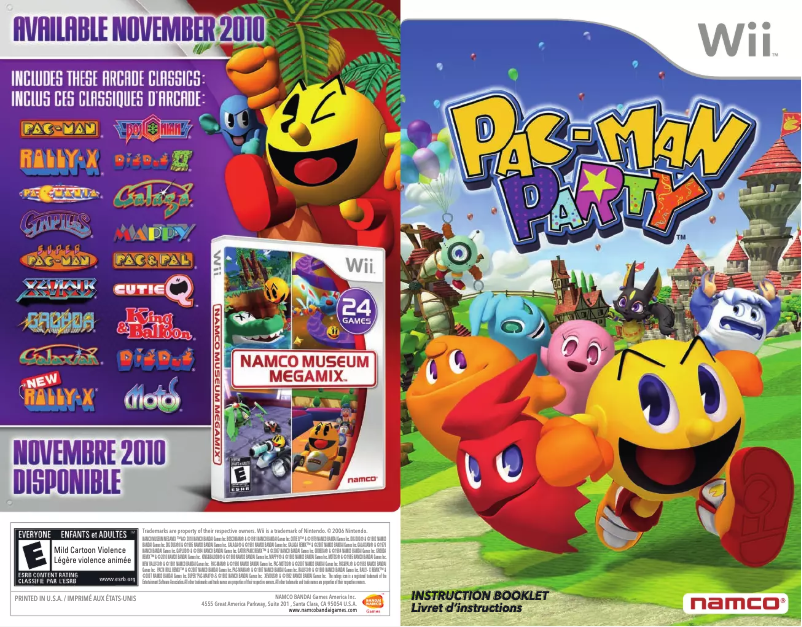 Page 1 de la notice Manuel utilisateur Nintendo Pac-Man Party (Wii)