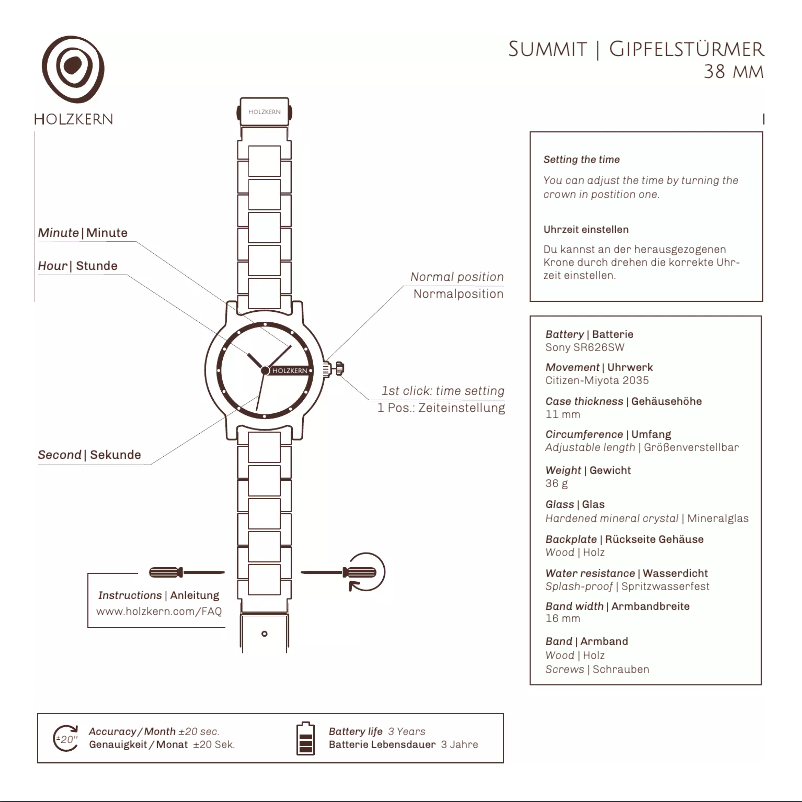 Image de la première page du manuel de l'appareil Drei Zinnen