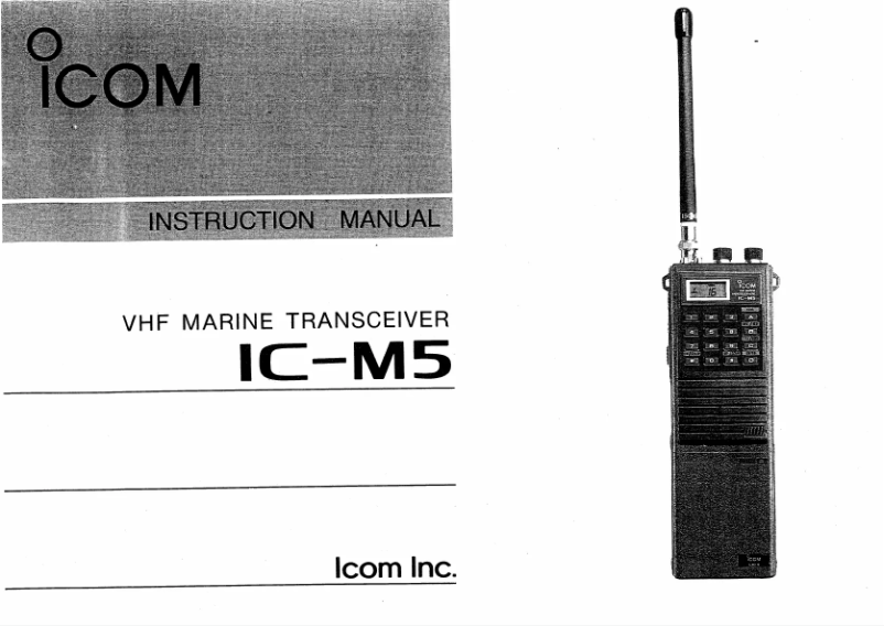 Image de la première page du manuel de l'appareil IC-M5