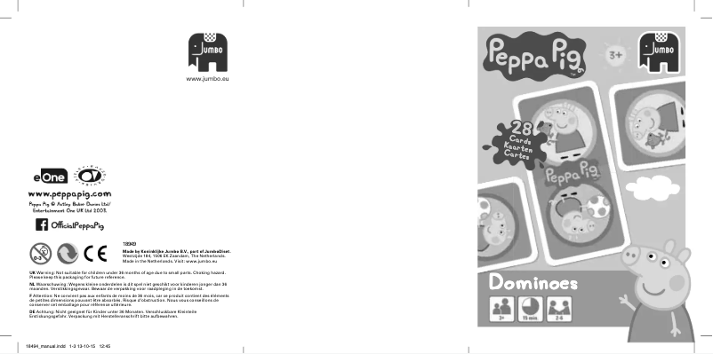 Page n°1 - Manuel utilisateur Jumbo Peppa Pig Domino