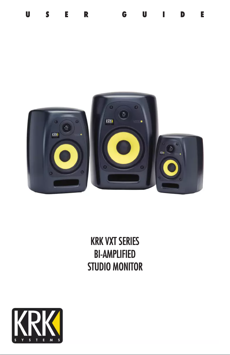 Page n°1 - Manuel utilisateur KRK VXT6