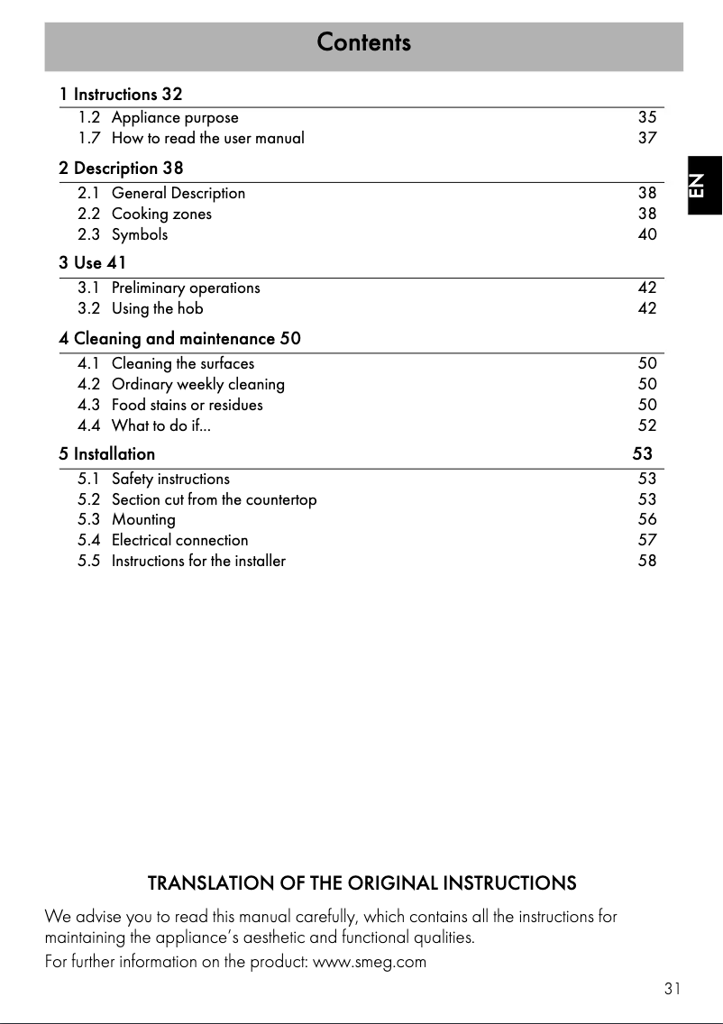 Page n°1 - Mode d'emploi Smeg SI764BSM
