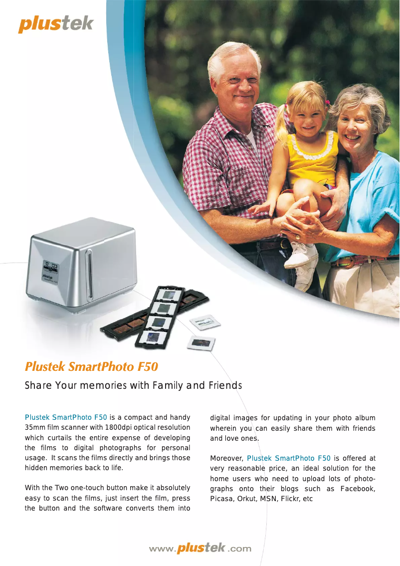 Page 1 de la notice Manuel utilisateur Plustek Smartphoto P60