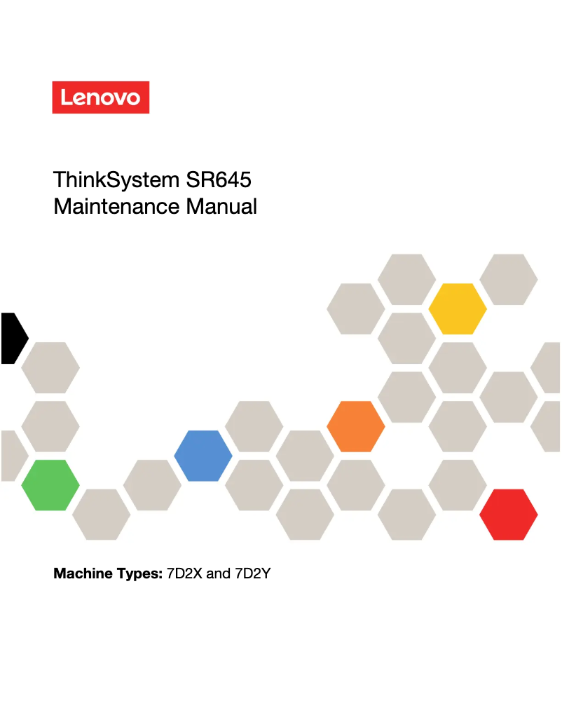 Page 1 de la notice Manuel utilisateur Lenovo ThinkSystem SR645