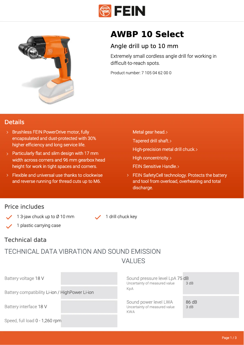 Image de la première page du manuel de l'appareil AWBP 10 Select