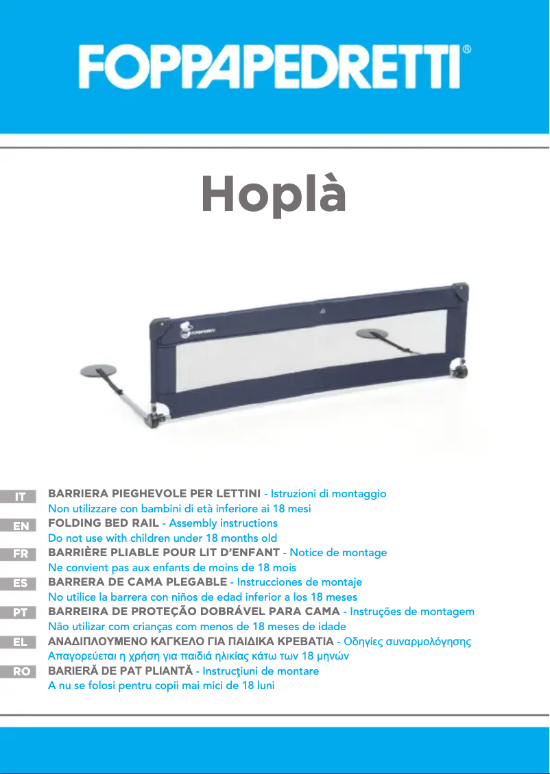 Page 1 de la notice Manuel utilisateur Foppapedretti Hoplà
