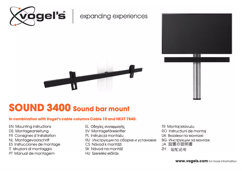 Imagen de la primera página del manual del dispositivo SOUND 3400