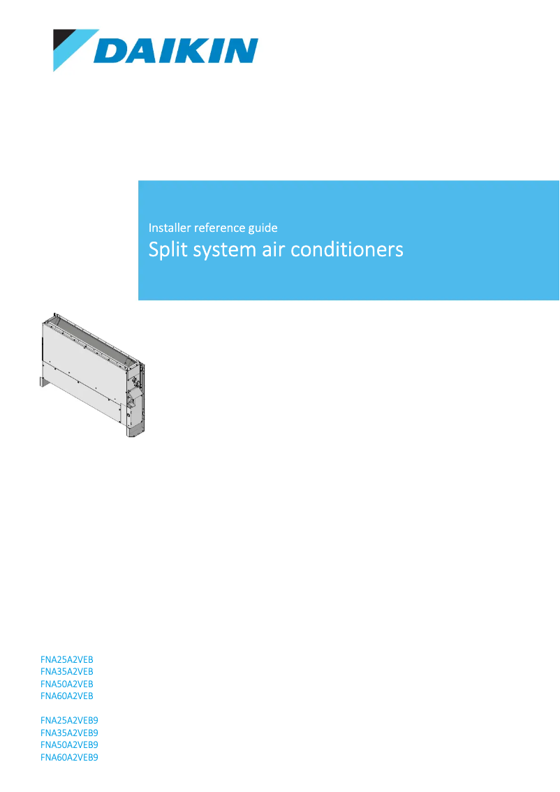 Página 1 del manual Guía de instalación Daikin FNA35A2VEB9