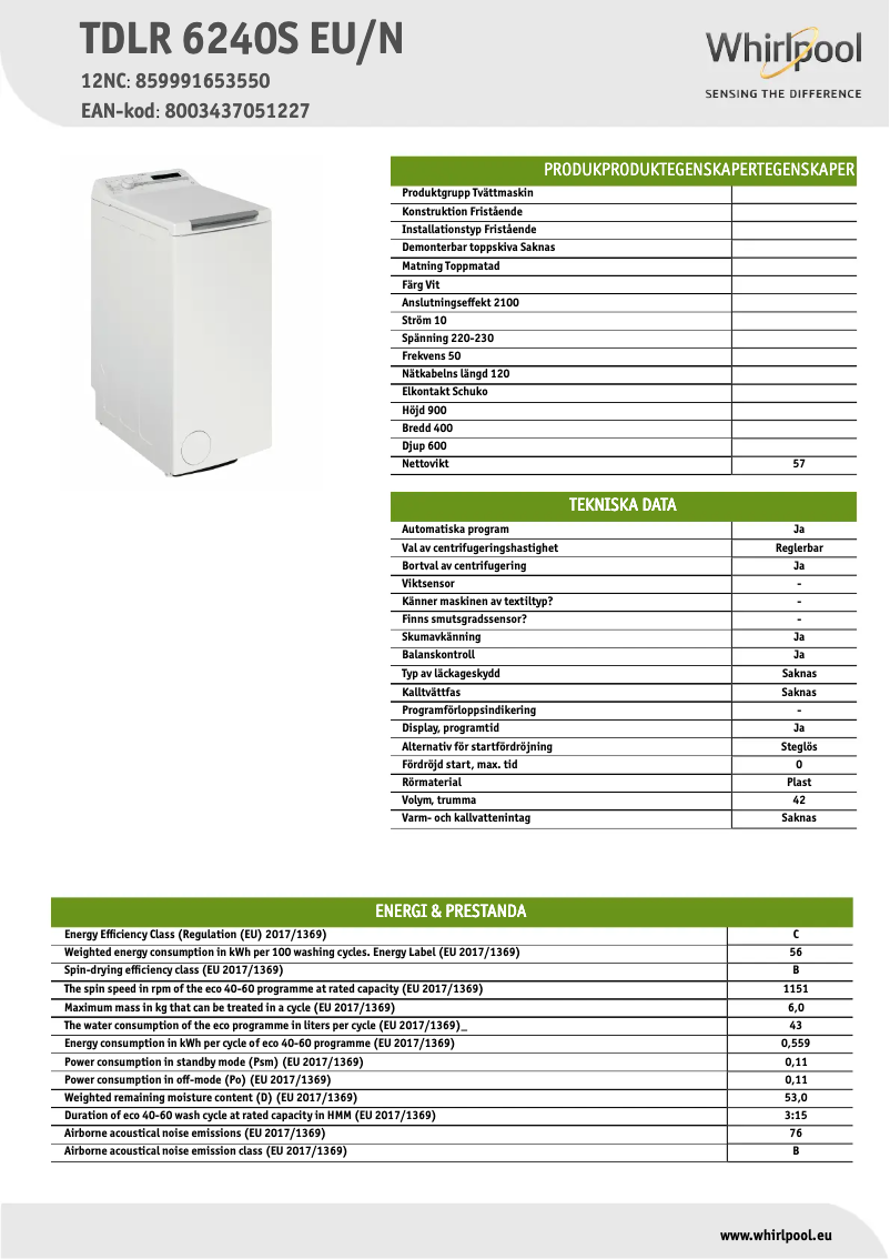 Image de la première page du manuel de l'appareil TDLR 6240S