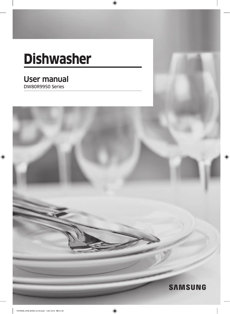Image de la première page du manuel de l'appareil DW80R9950QN