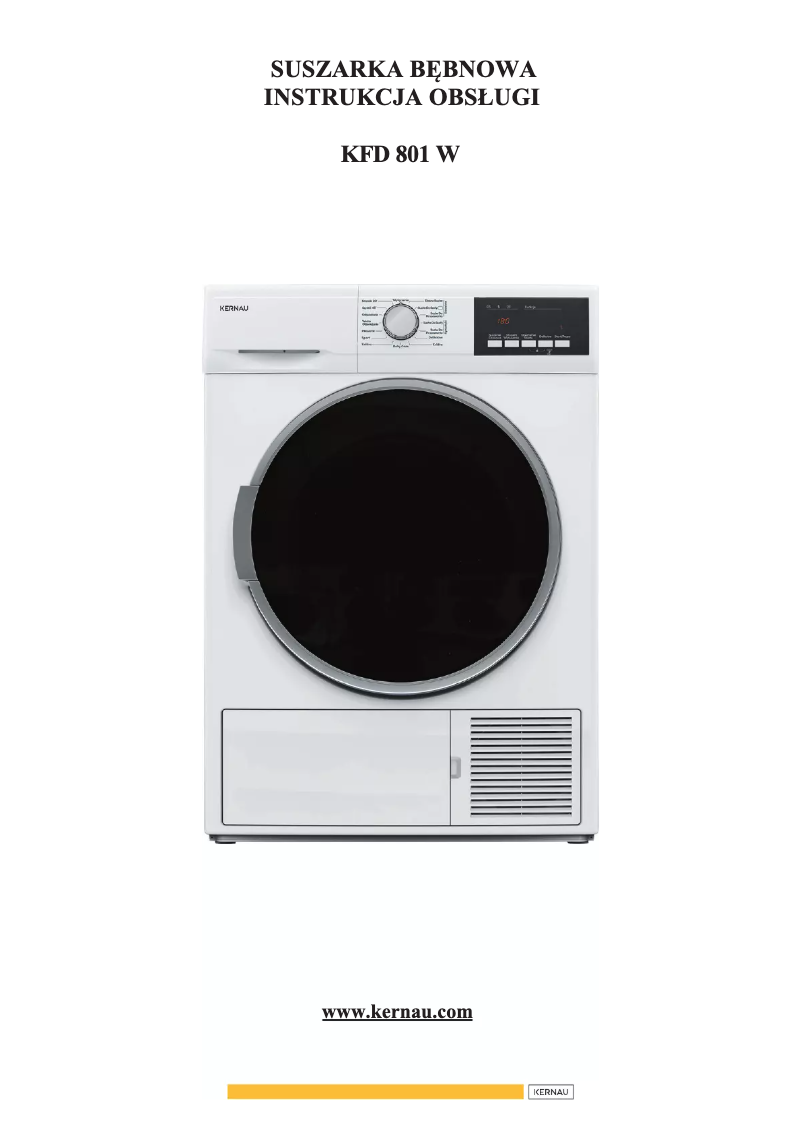 Page 1 de la notice Manuel utilisateur Kernau KFD 801 W