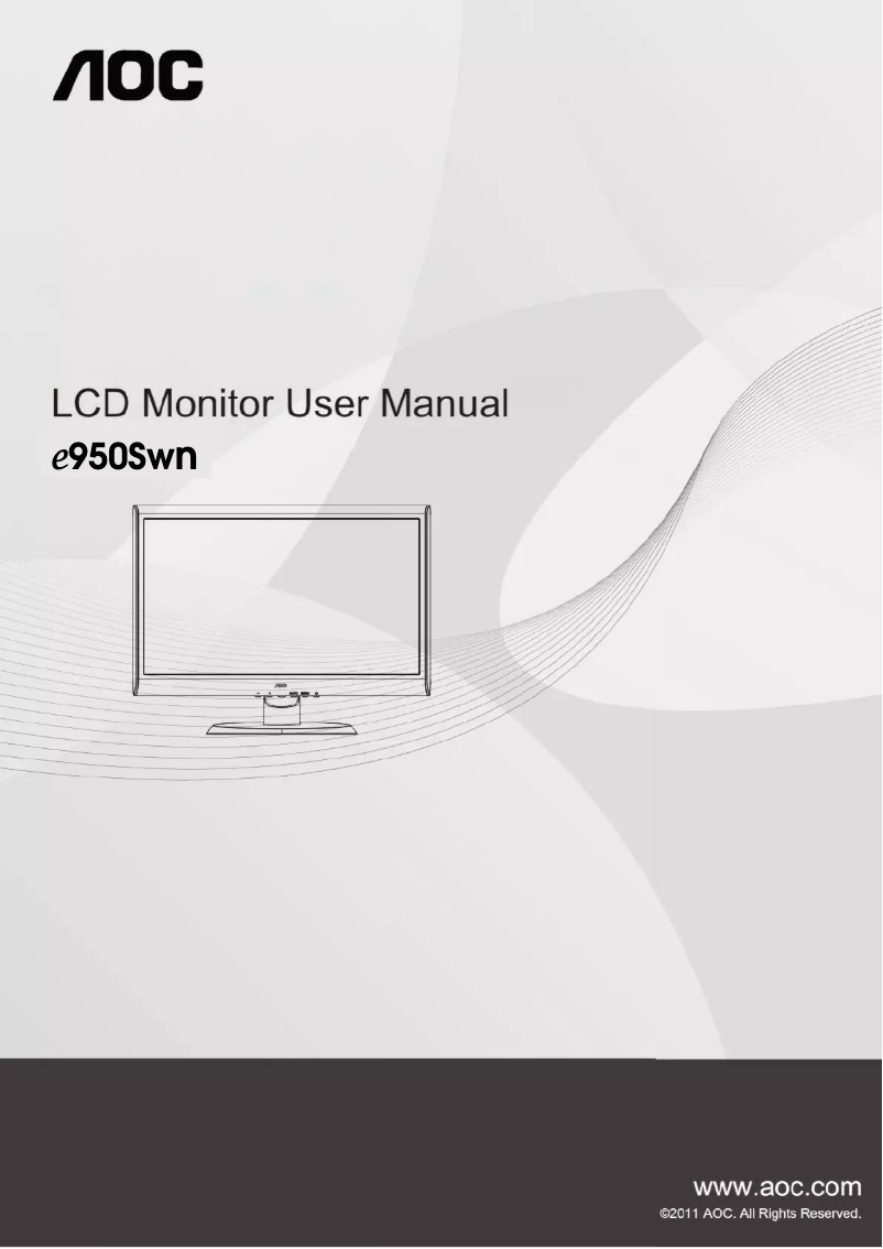 Page n°1 - Manuel utilisateur AOC e950Swn