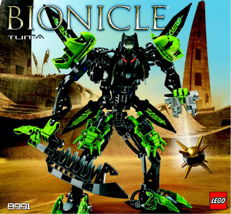 Page 1 de la notice Manuel utilisateur Lego Bionicle 8991