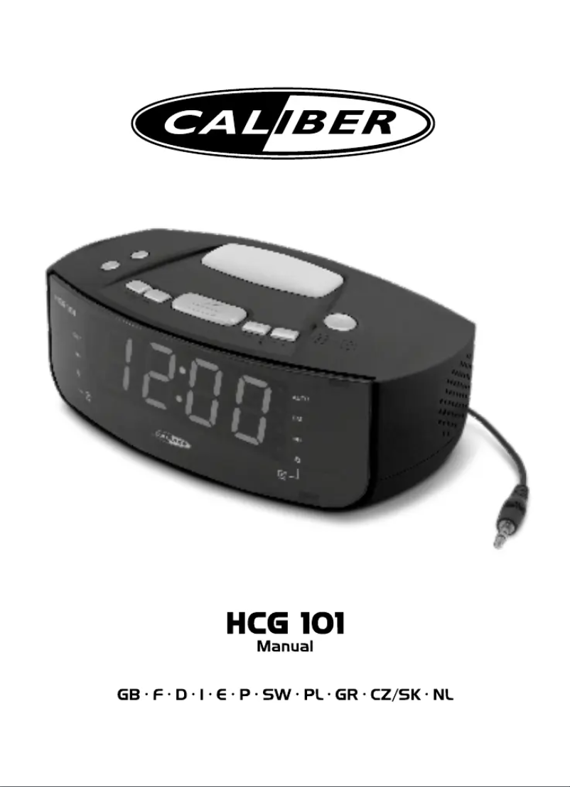 Page 1 de la notice Manuel utilisateur Caliber HCG 101