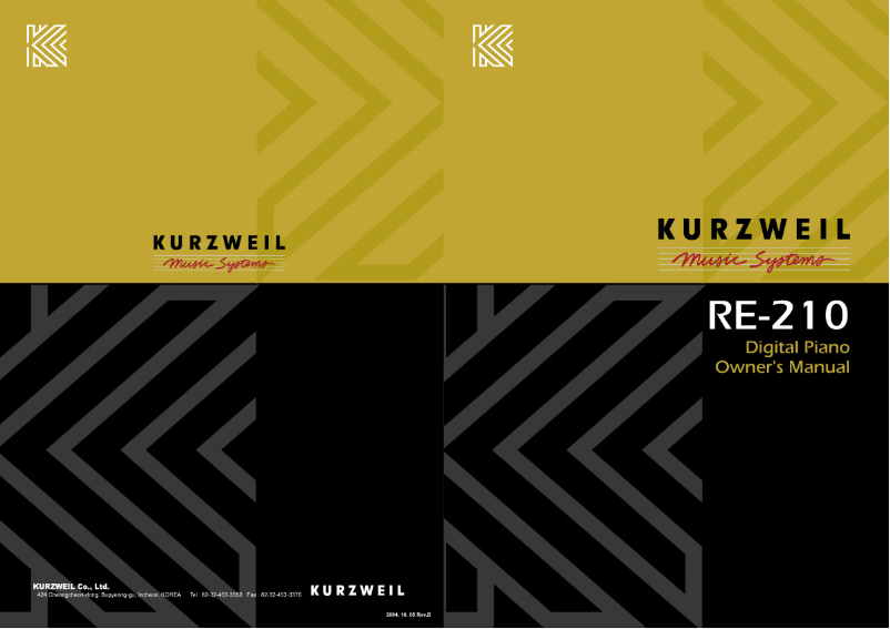 Página 1 del manual Manual de usuario Kurzweil RE-210