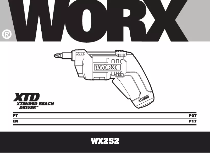 Page 1 de la notice Manuel utilisateur Worx WX252 XTD
