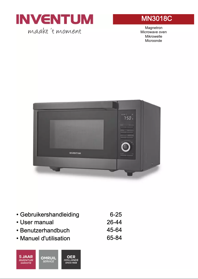 Page 1 de la notice Manuel utilisateur Inventum MN3018C