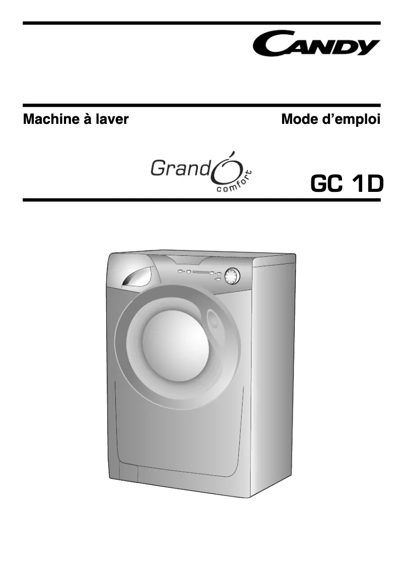 Page 1 de la notice Manuel utilisateur Candy GC 1281D2/1-47