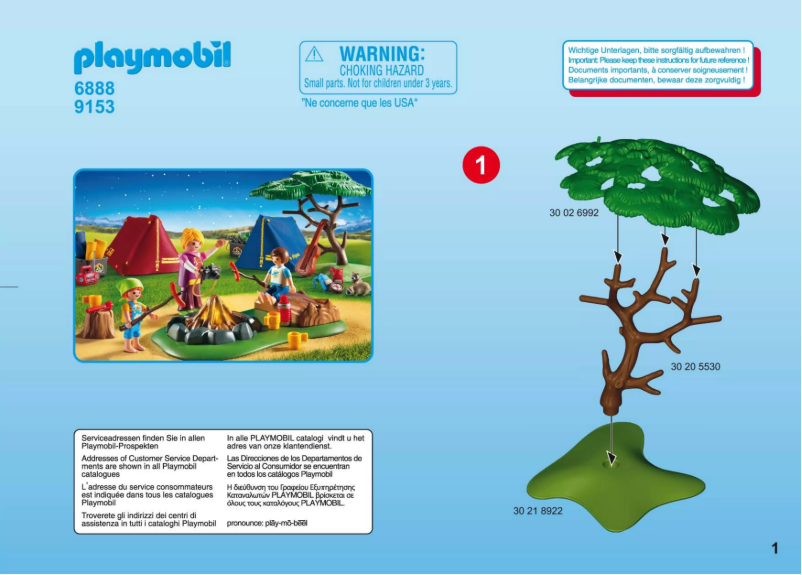 Page n°1 - Manuel utilisateur Playmobil FamilyFun Camp Site with Fire