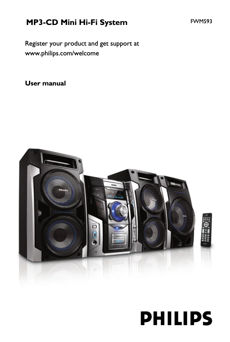 Page n°1 - Manuel utilisateur Philips FWM593X