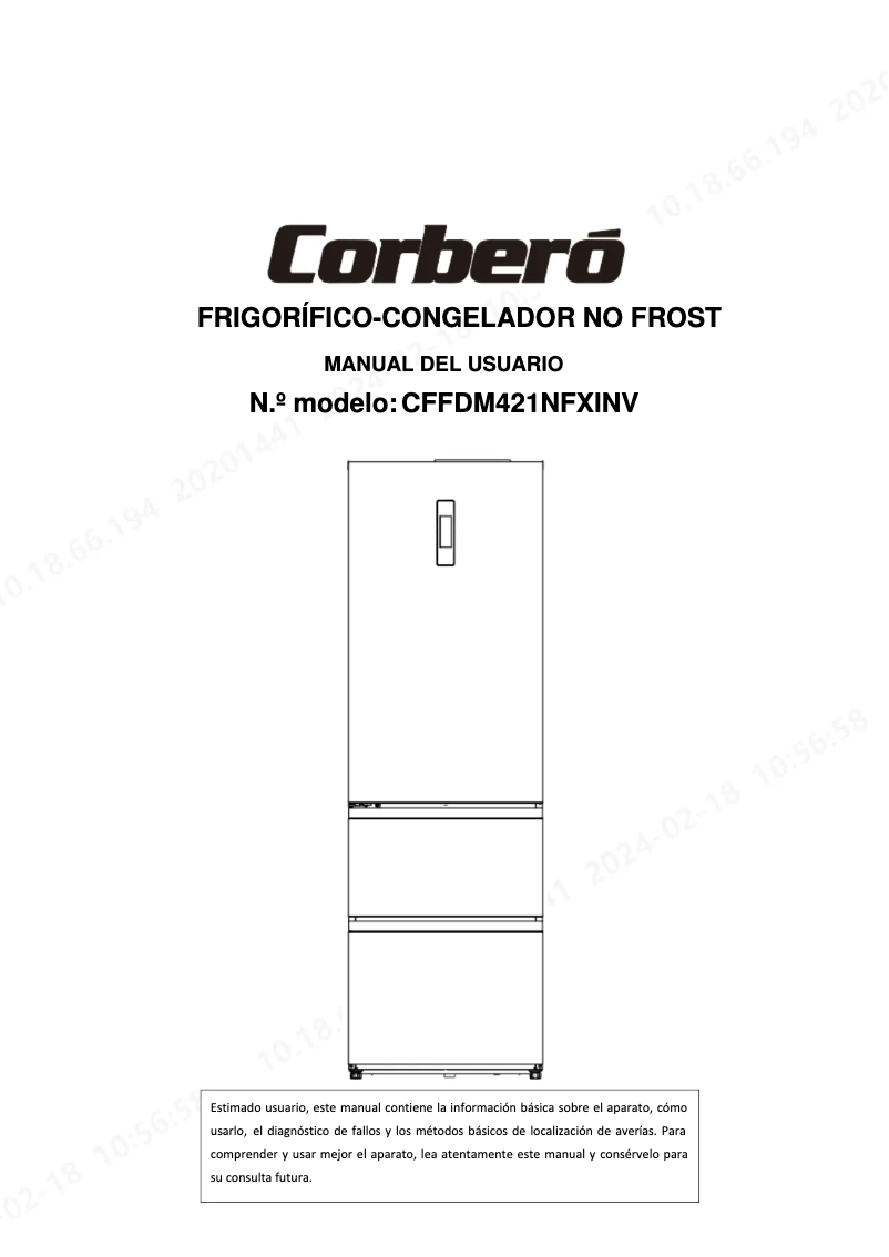 Page n°1 - Manuel utilisateur Corbero CFFDM421NFXINV