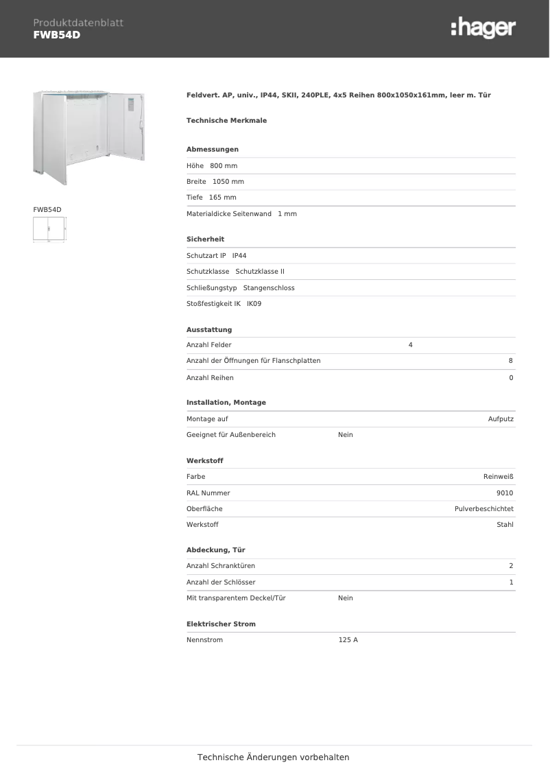 Image de la première page du manuel de l'appareil FWB54D