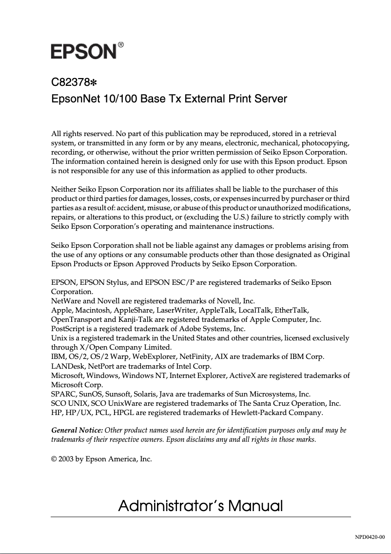 Image de la première page du manuel de l'appareil C823781