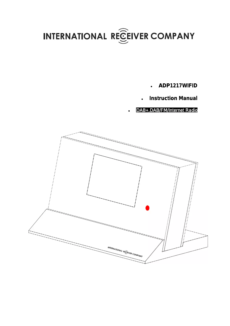 Image de la première page du manuel de l'appareil ADP1217WIFID